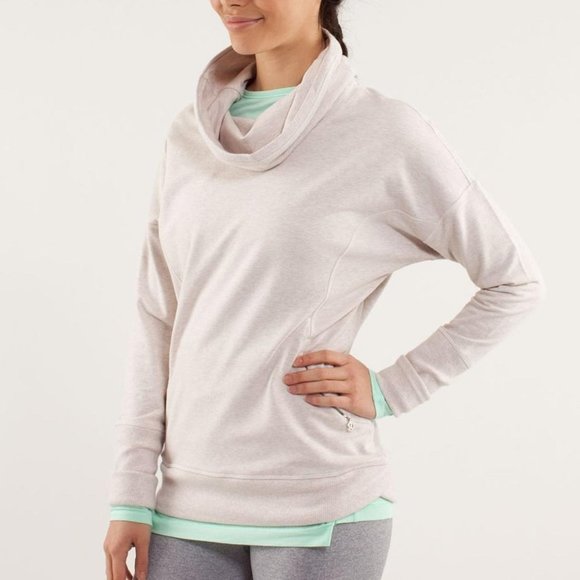 Lululemon Tops - Lululemon Rest Day cowl neck pullover size 4 "Dune" color